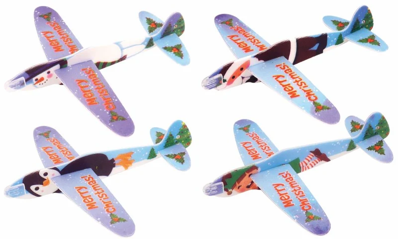 1 Gleitflugzeug Frohe Weihnachten 17cm