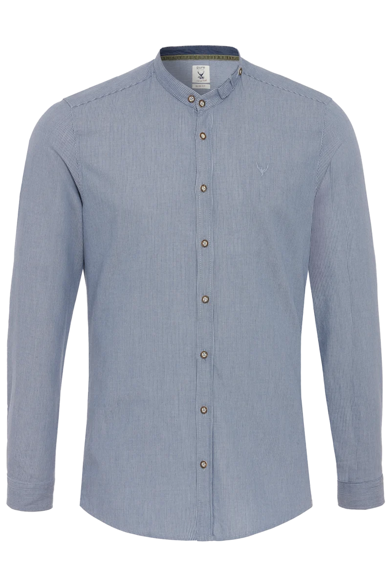 Herren Trachtenhemd Slim-Fit Streifen