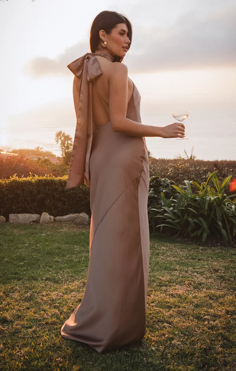 Lisa Maxi Dress ~ Dune Luxe Satin