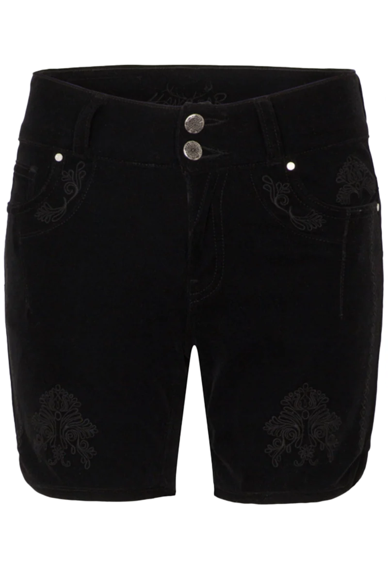 Damen 'Lederhose' aus Samt Longshort