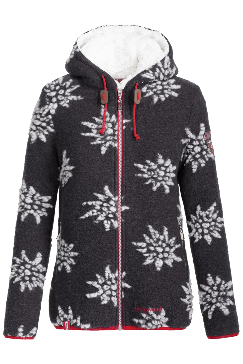 Damen Alpine Outdoorjacke mit Kapuze