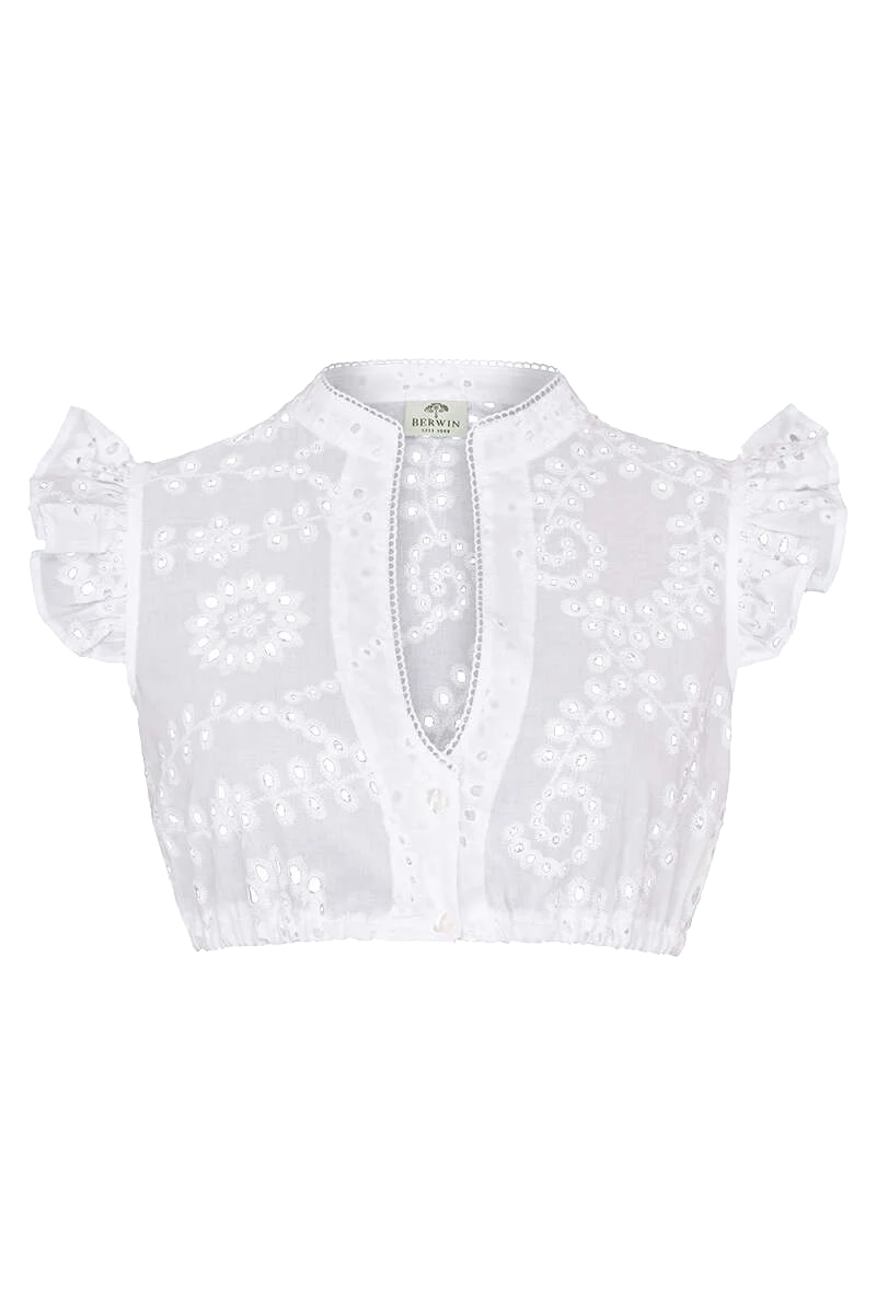 Dirndlbluse mit Flügelärmeln