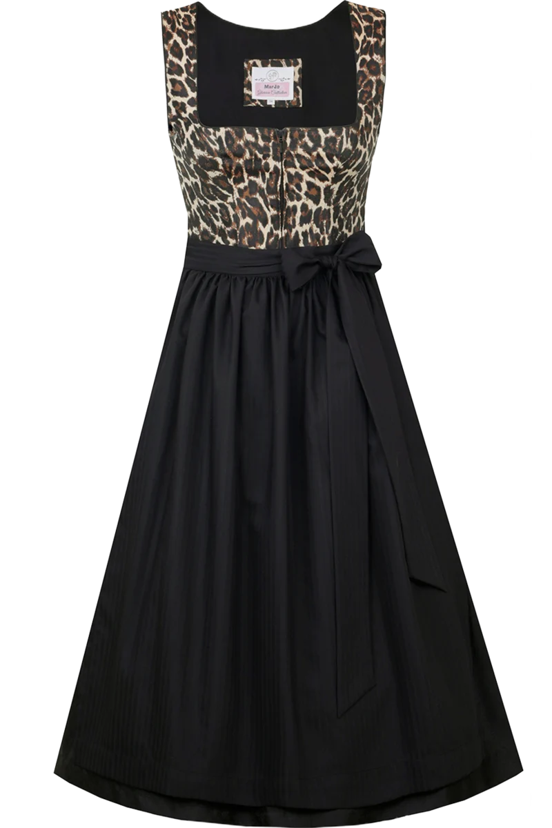 Midi Dirndl mit Leopardenmuster Wild Kollektion