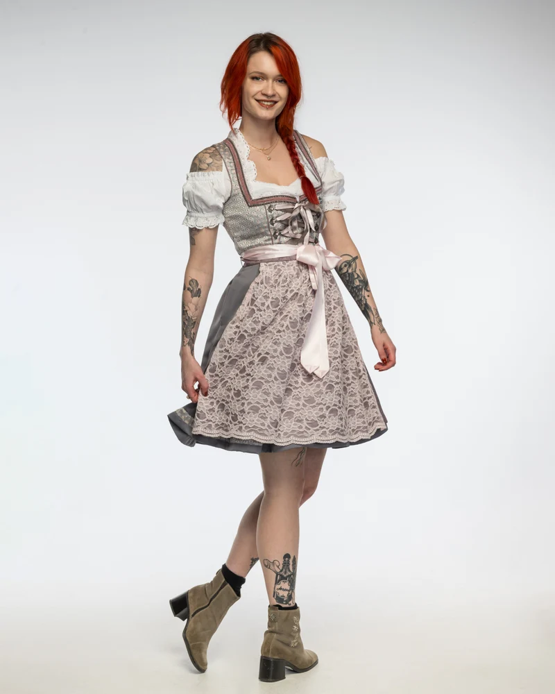 Dirndl rosa grau – Stoiber, Gr.38