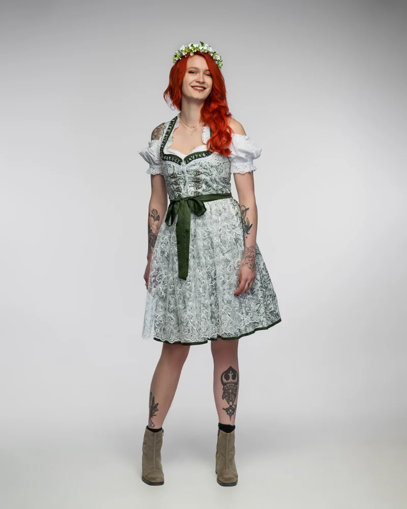 Dirndl grün weiß – Moser, Gr.38