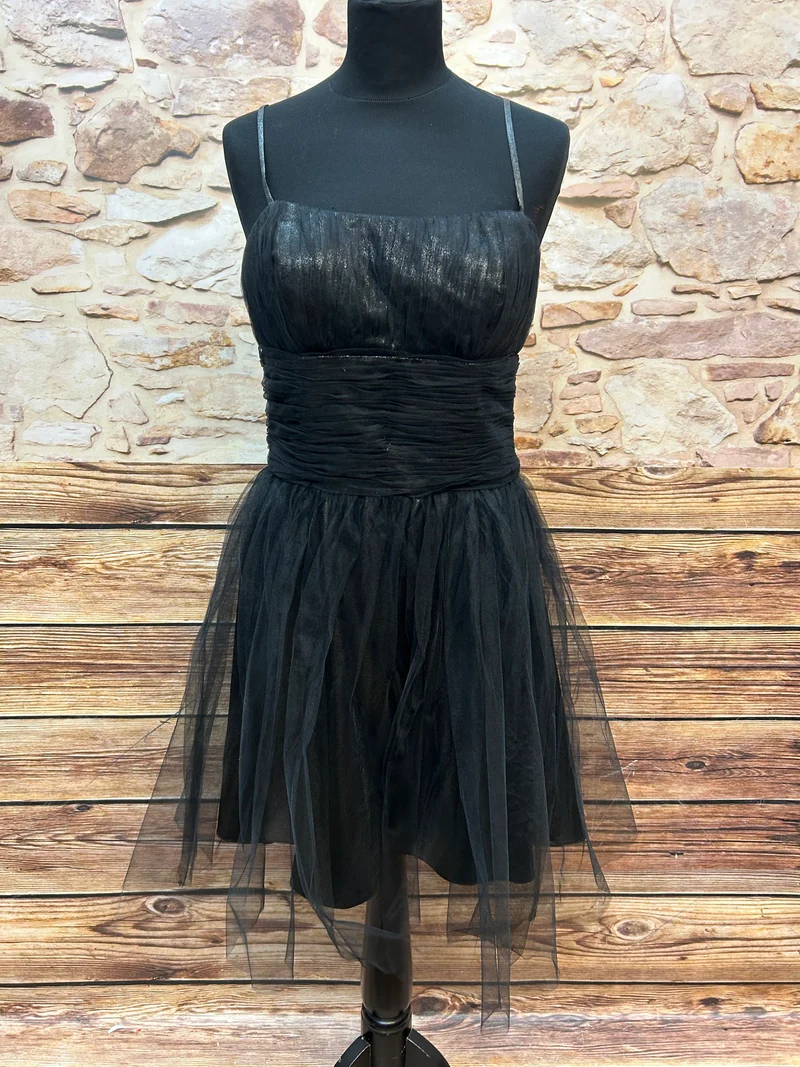Vintage-Kleid - schwarz – Größe M