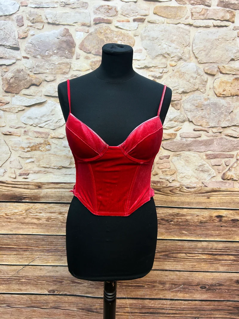 Vintage Mieder rot Gr.75b