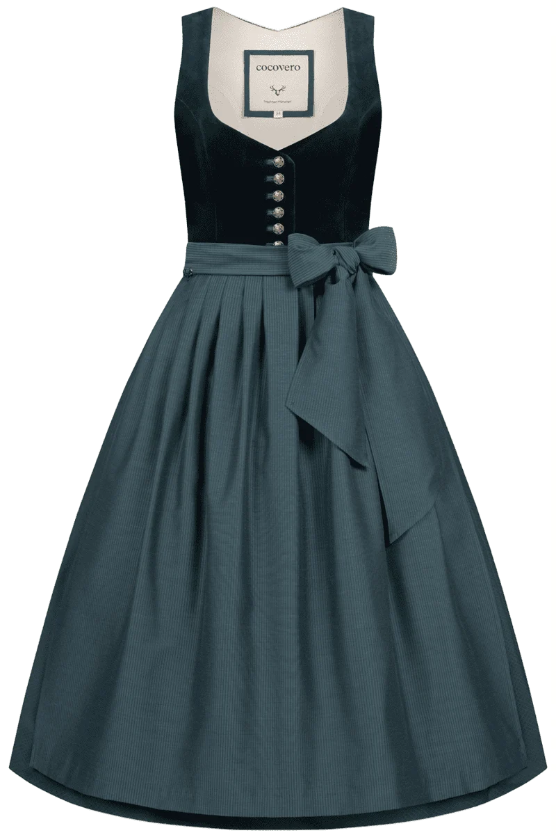 Samtdirndl herzförmiger Ausschnitt
