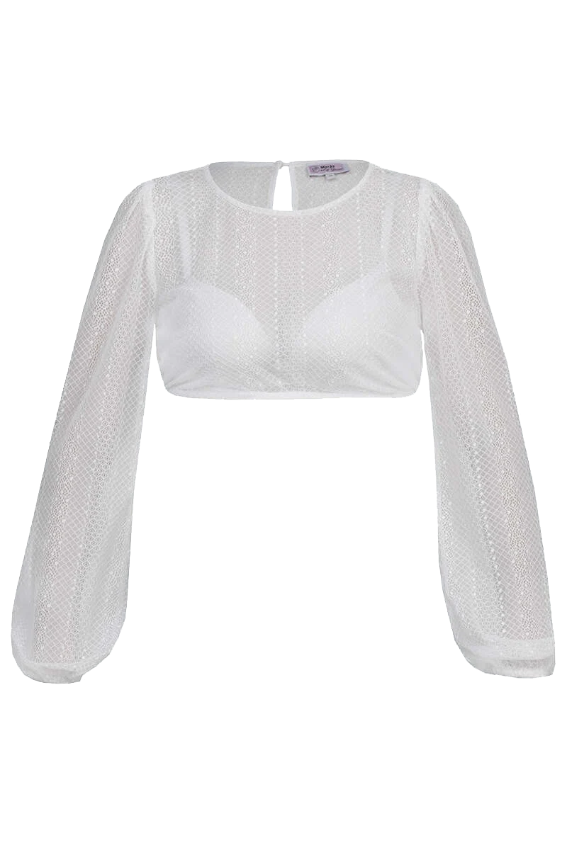 Dirndlbluse mit langen Ärmeln