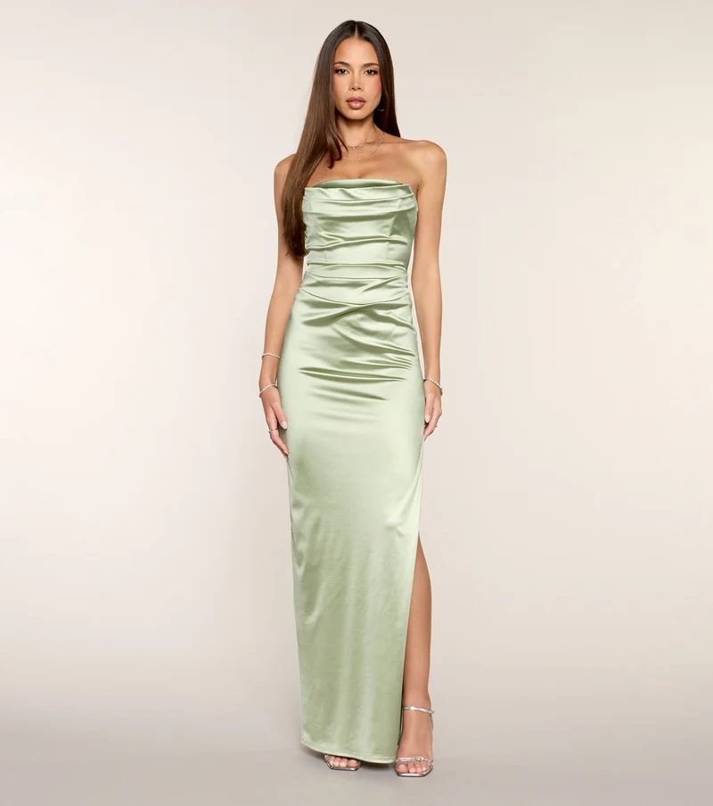 Adeline Satin Column Formal Dress