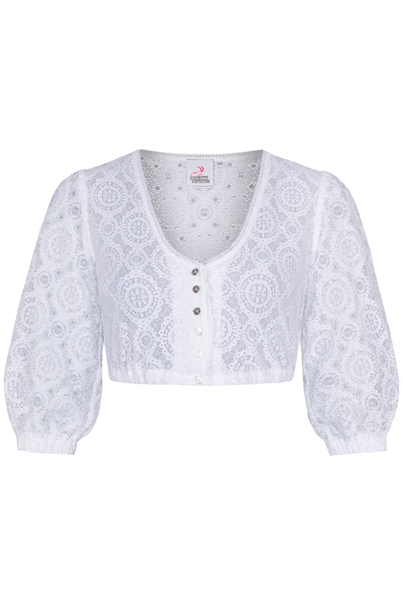 Dirndlbluse mit weiten 3/4-Ärmeln
