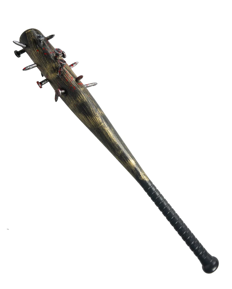 Schmutziger Baseballschläger mit Nägeln 73cm