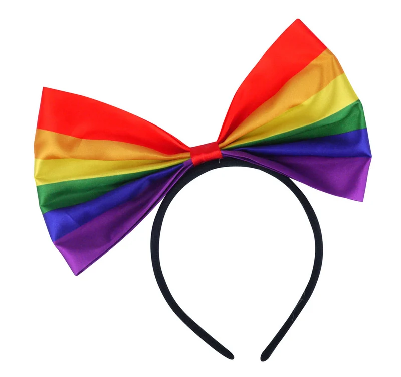 Pride Regenbogen Haarreif mit Schleife