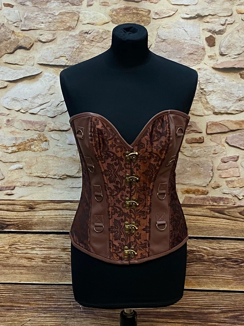 Korsett - Steampunk - braun - Größe 36
