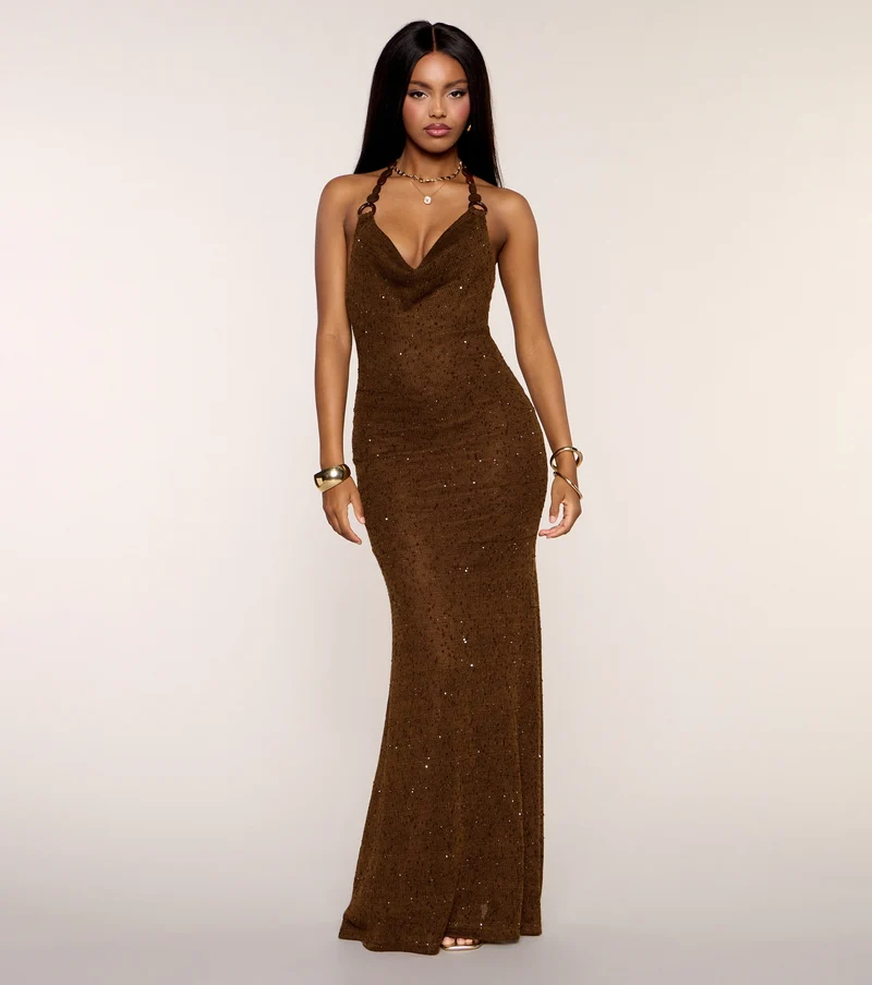 Dahlia Sequin Knit Mermaid Dress