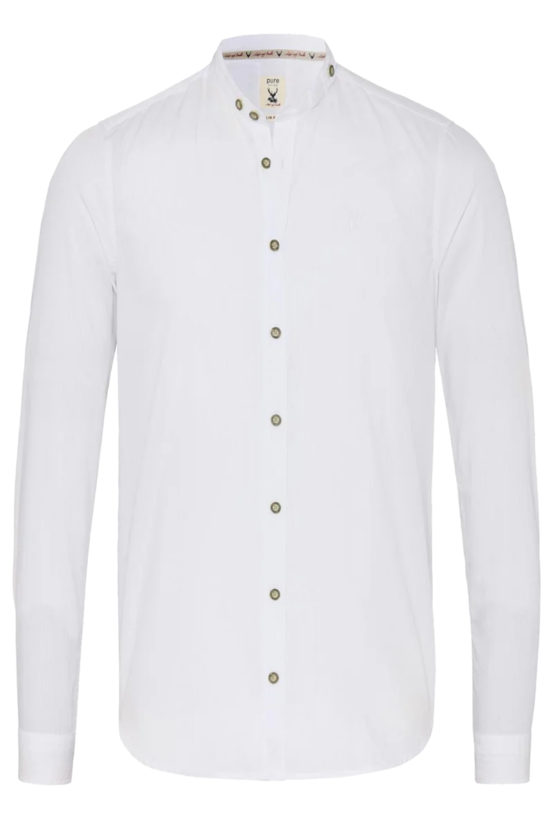Gestreiftes Trachtenhemd Slim Fit