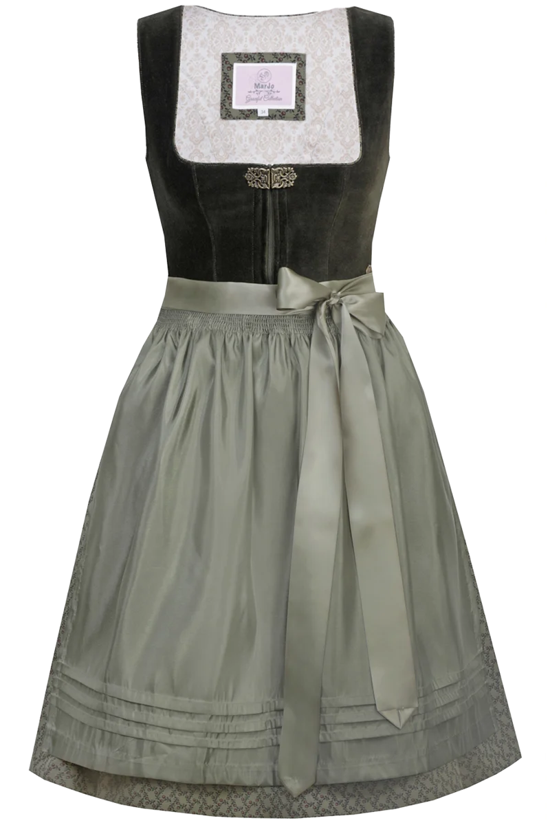 Midi-Dirndl mit Samtoberteil