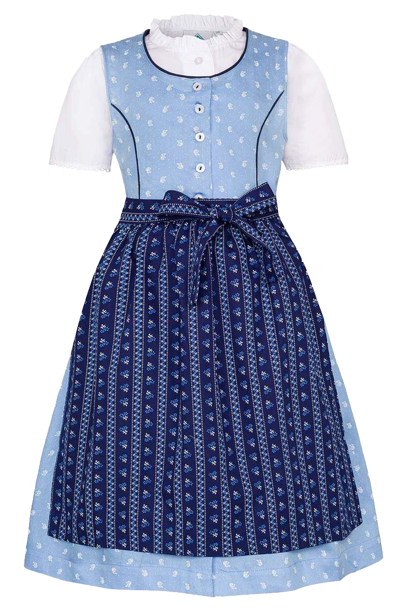 Kinder Baumwolldirndl mit Bluse