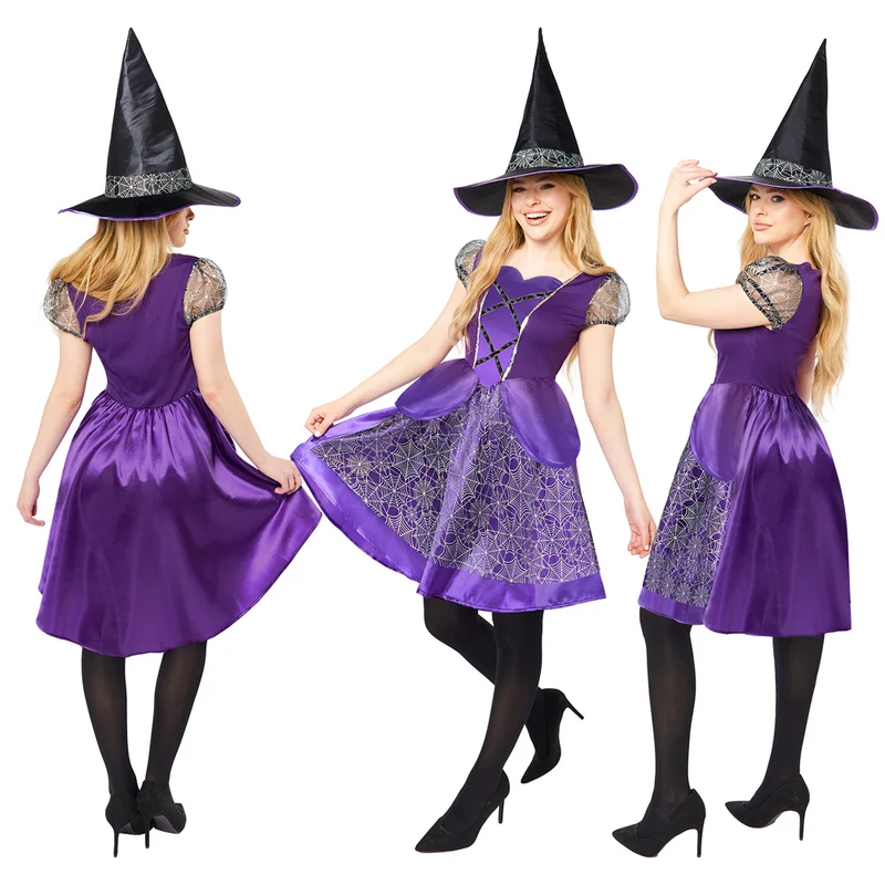 Violetta Spinnen Hexe Damenkostüm
