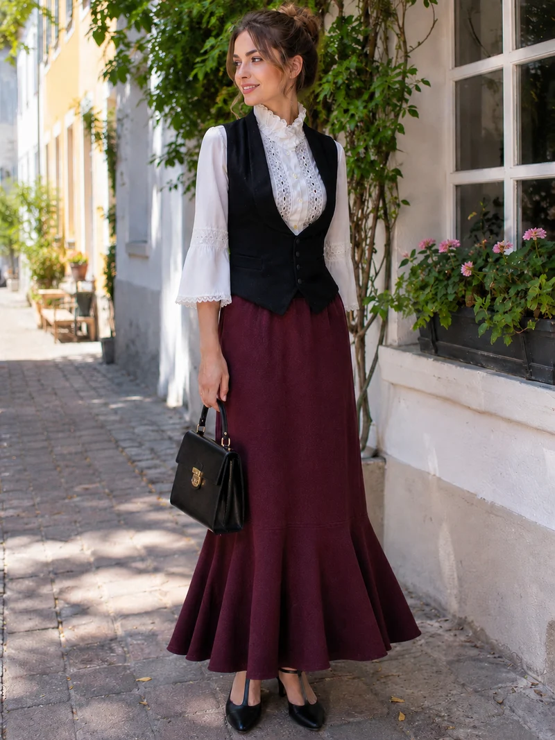 Damen-Outfit im 50er Jahre Vintage-Stil Gr.38