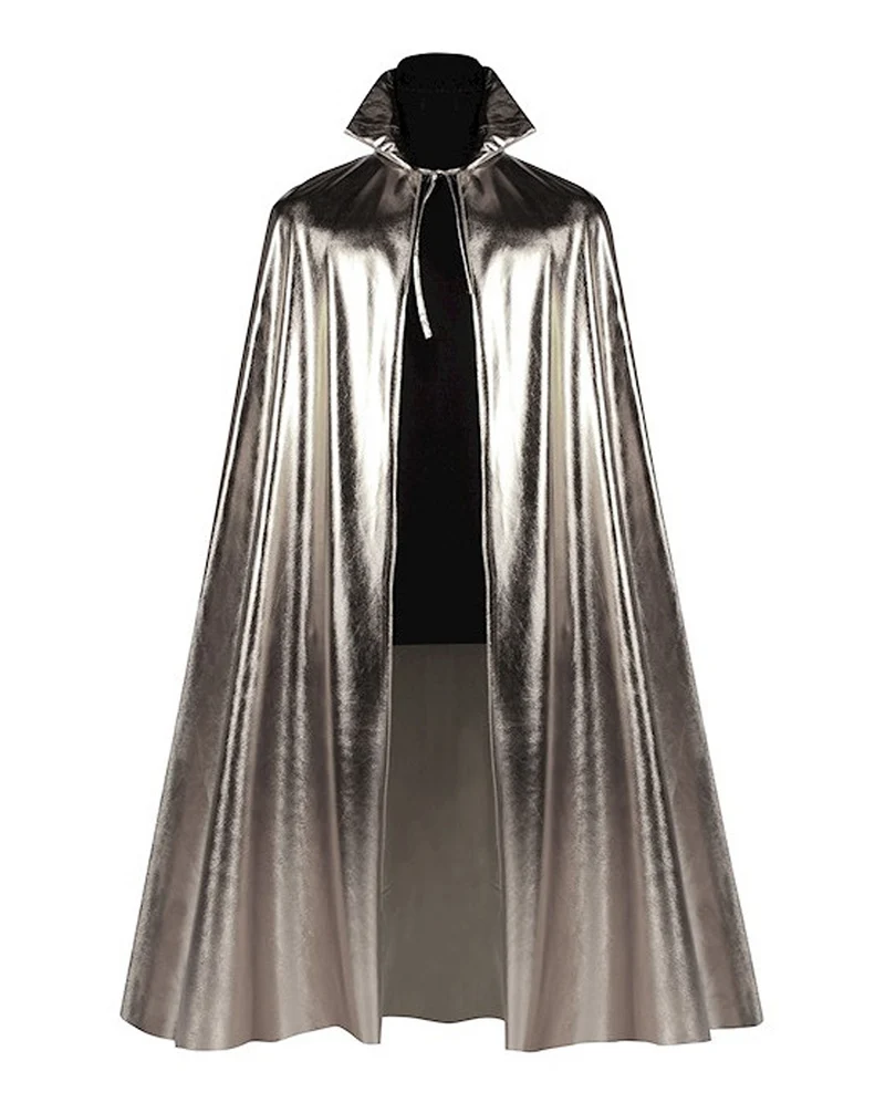 Eleganter Umhang in Metallic-Silber