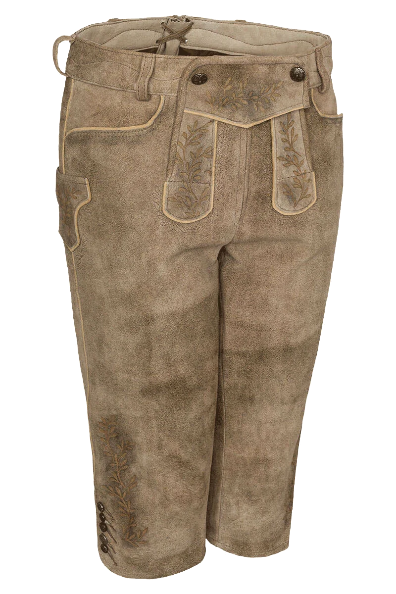 Damen Lederhosehose knielang