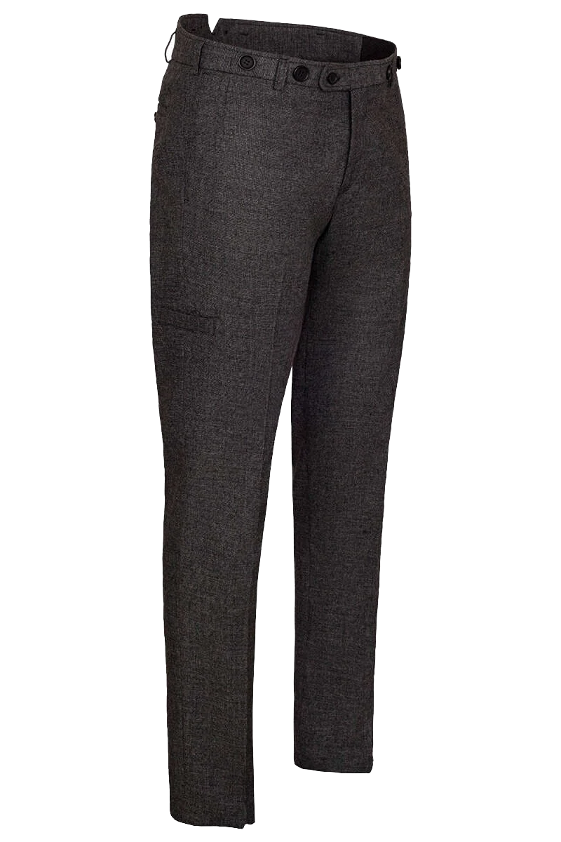 Herren Trachtenhose Stoffhose Anzughose lang grau
