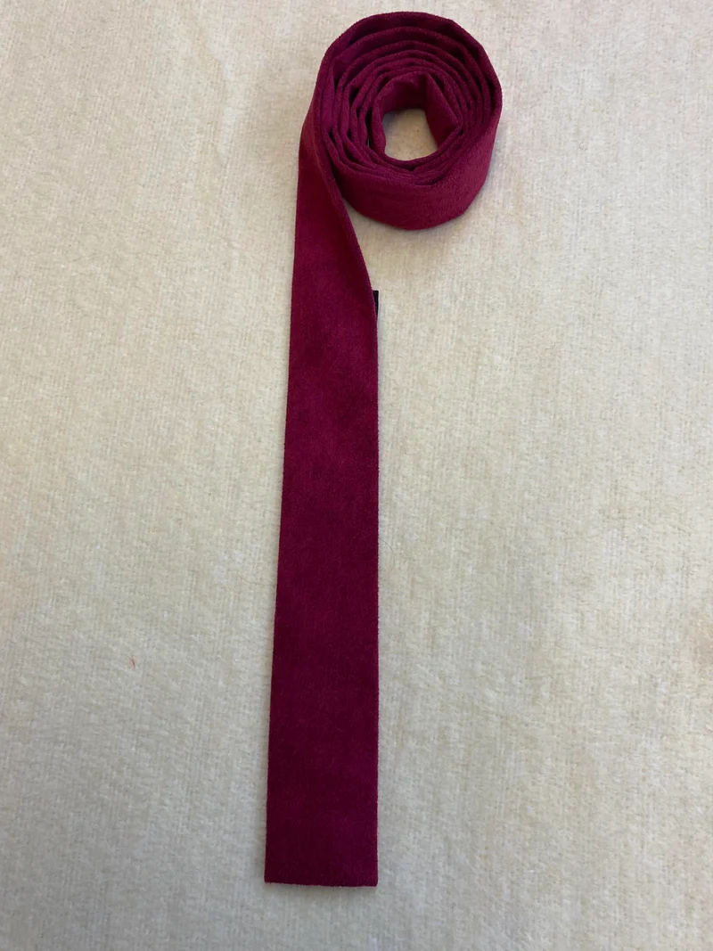 Lederkrawatte – Vintage - Rot