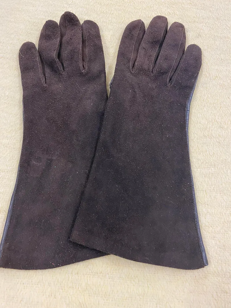 Vintage Damen-Wildlederhandschuhe – Größe M