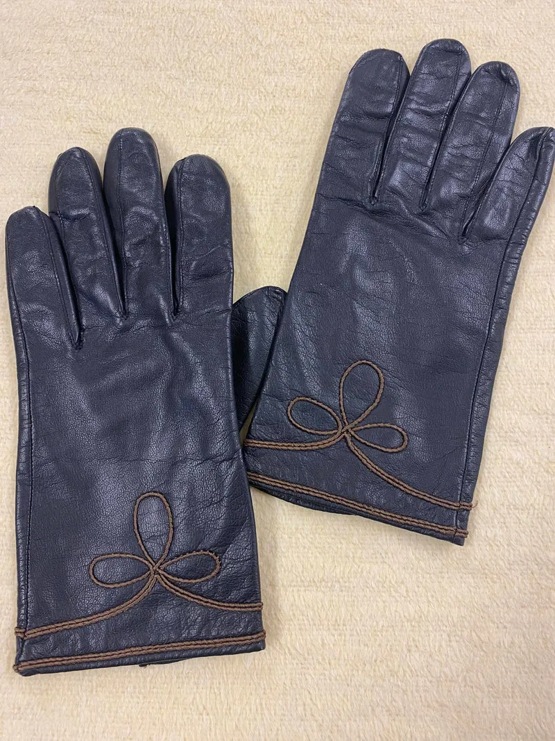 Vintage Damen-Lederhandschuhe – Größe M