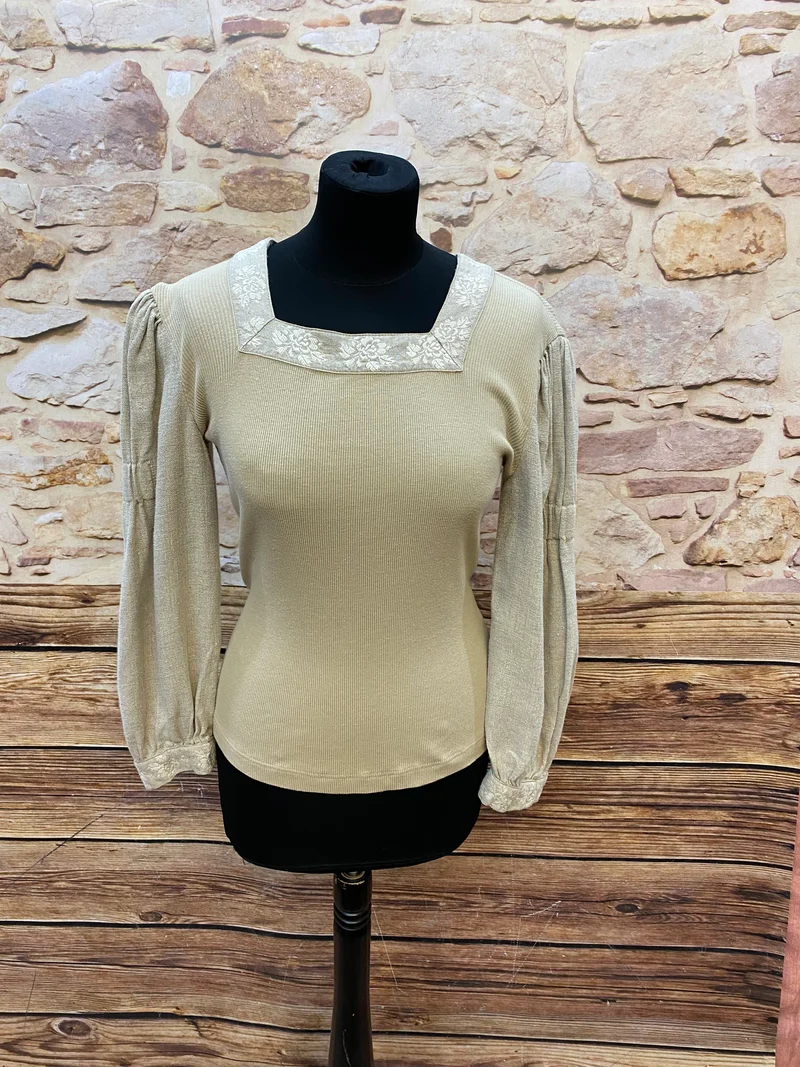 Trachtenshirt - Damen - Beige - Größe 38