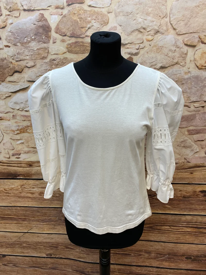 Trachtenshirt - Creme - Landhaus Gr.38