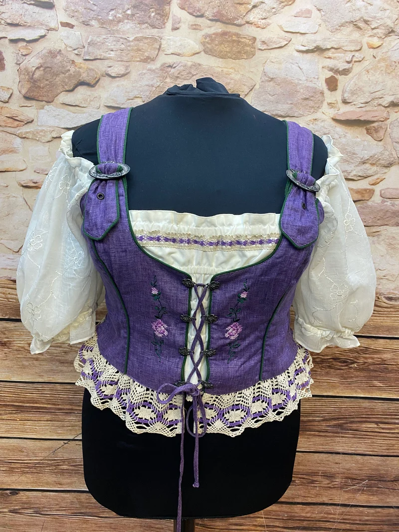 Trachtenmieder – Lila/Creme – Größe 48