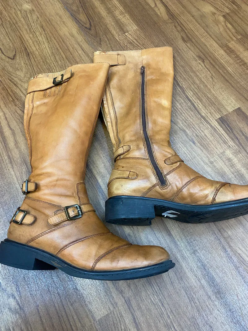 Vintage Lederstiefel Braun Gr.41