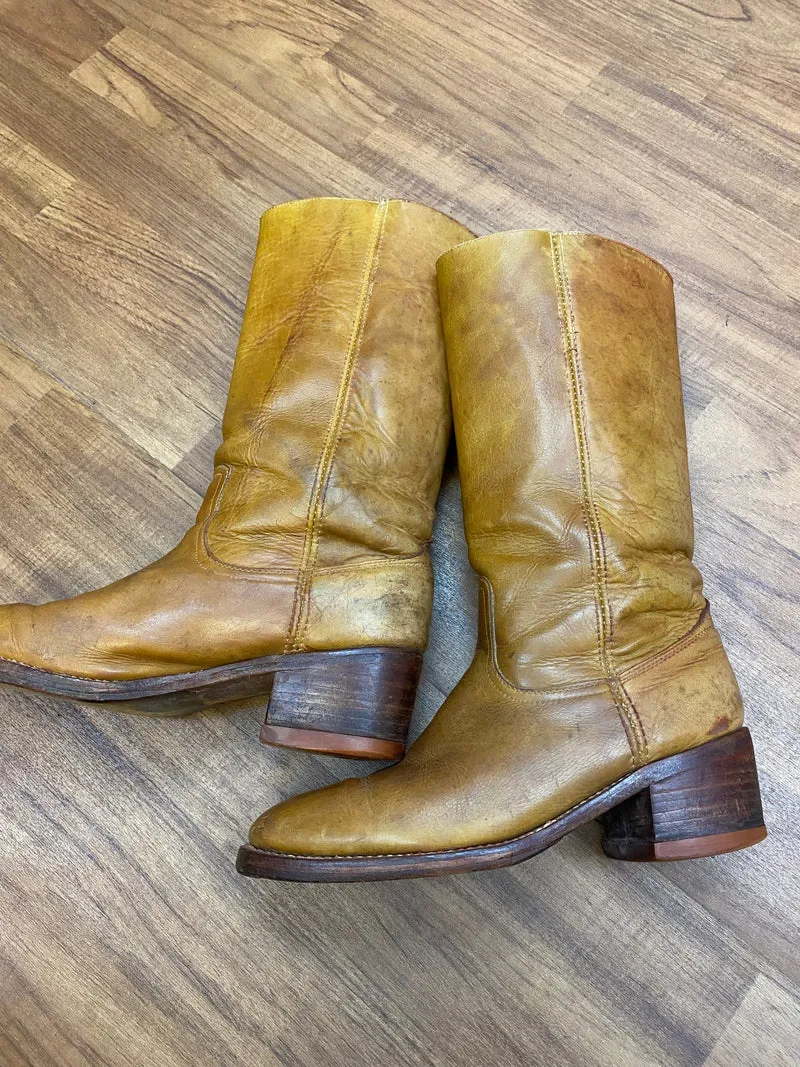 Lederstiefel Vintage Braun Gr.43