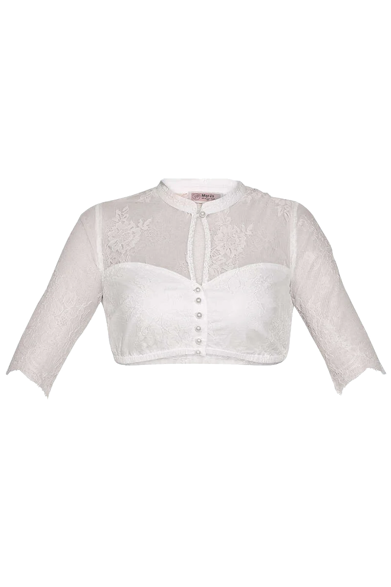 Damen Dirndlbluse Lochausschnitt