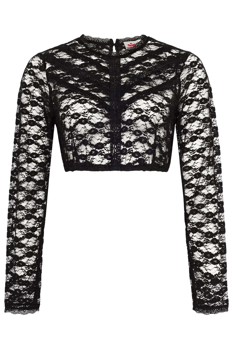 Dirndlbluse mit langen Ärmeln