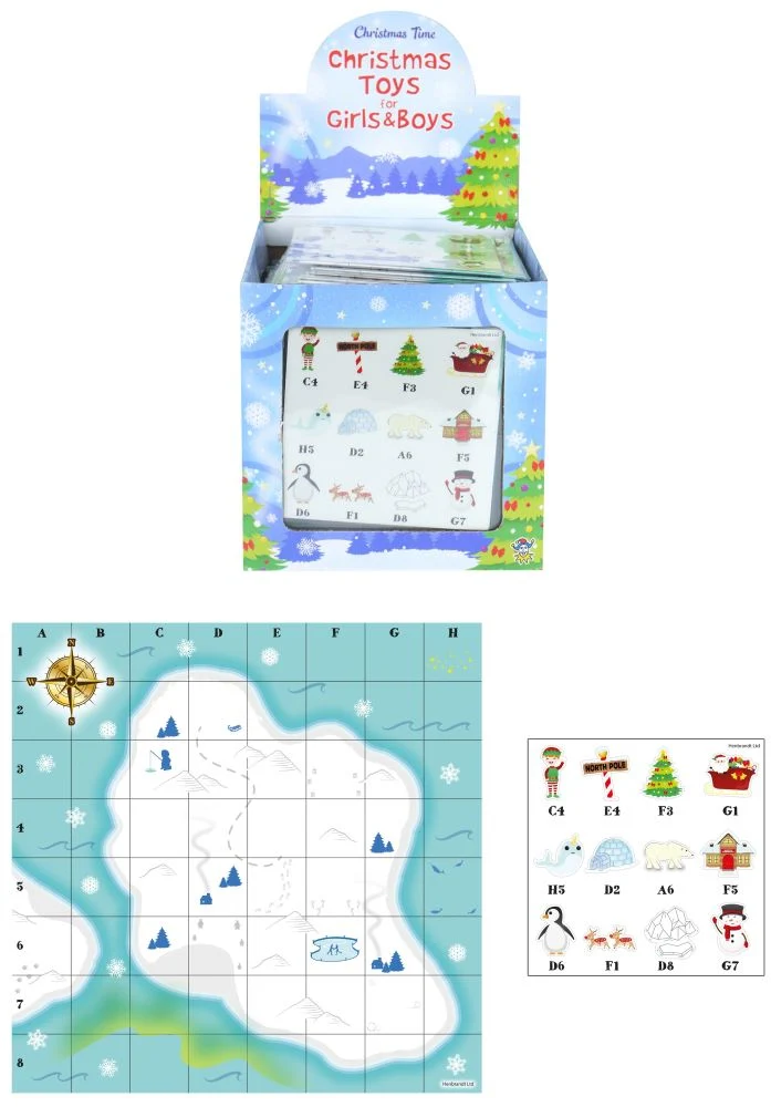 Weihnachts-Schatzkartenspiel