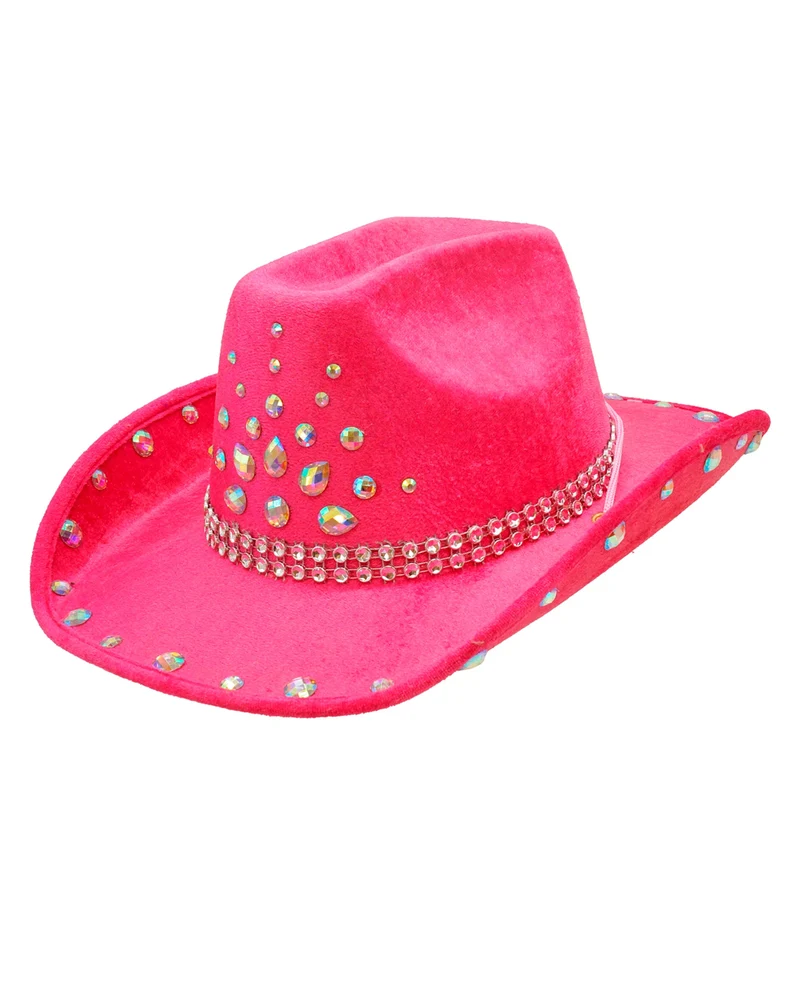 Pinker Cowboy Hut mit "Diamanten"