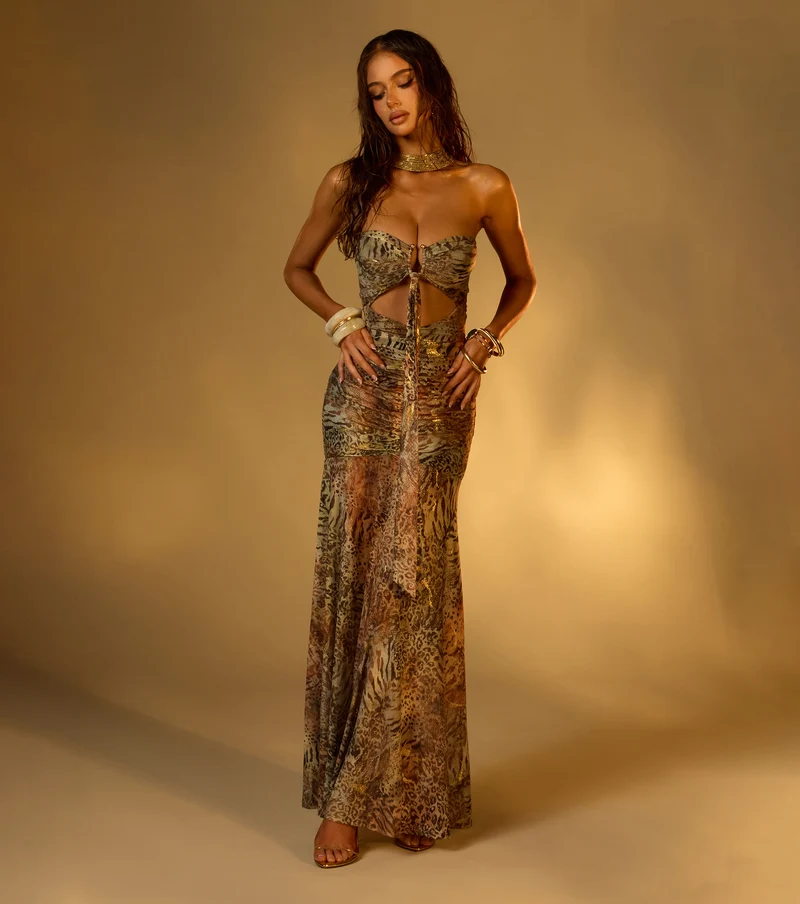 Rare Find Animal Print Maxi Dress