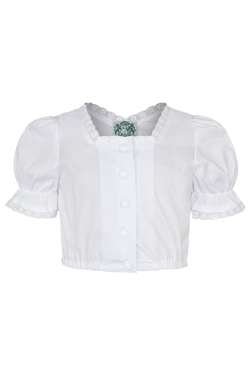 Kinder Dirndlbluse mit kurzen Ärmeln