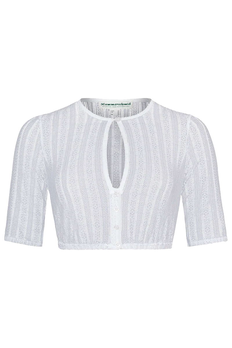 Dirndlbluse mit Tropfenausschnitt halbarm