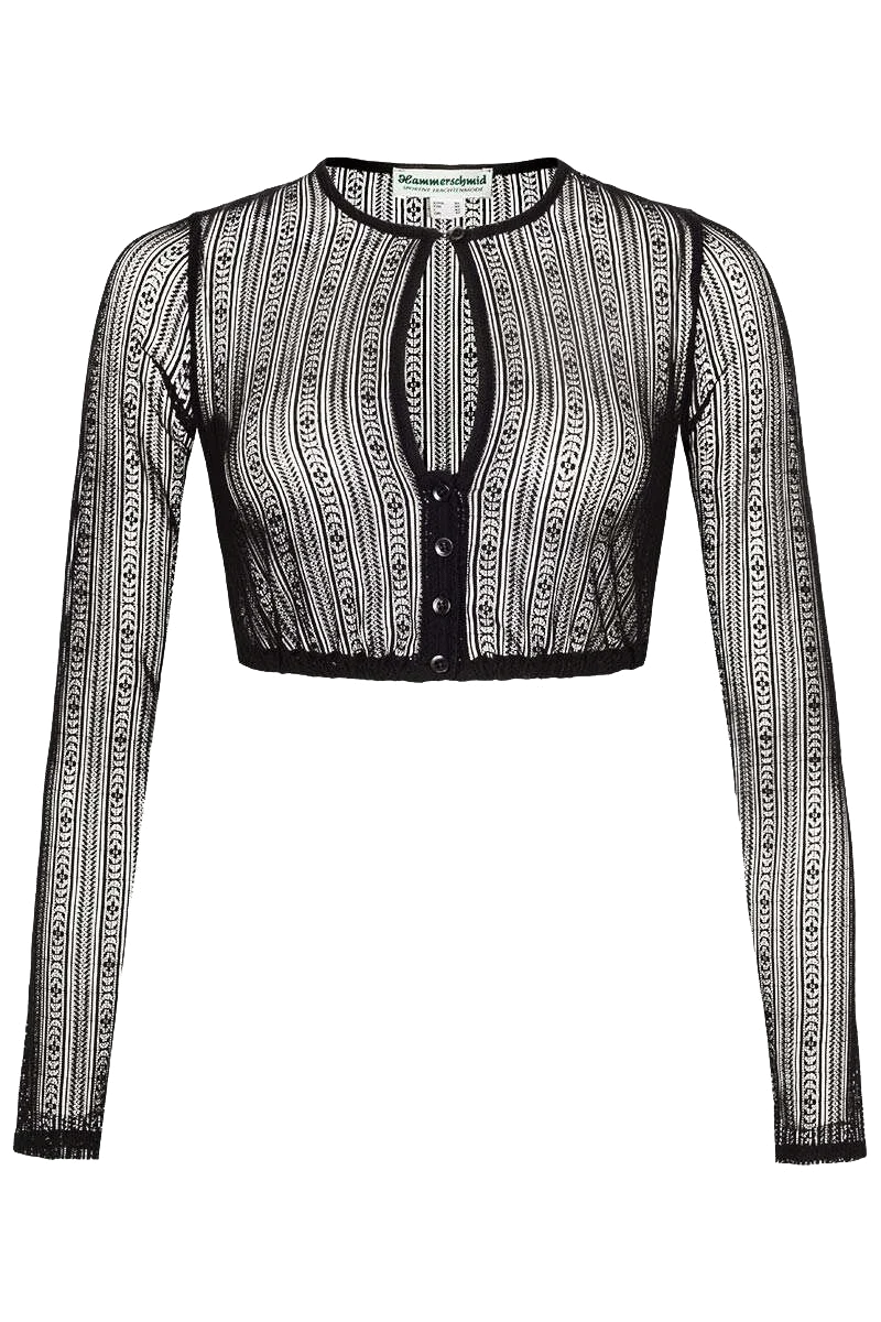 Dirndlbluse mit Tropfenausschnitt langarm