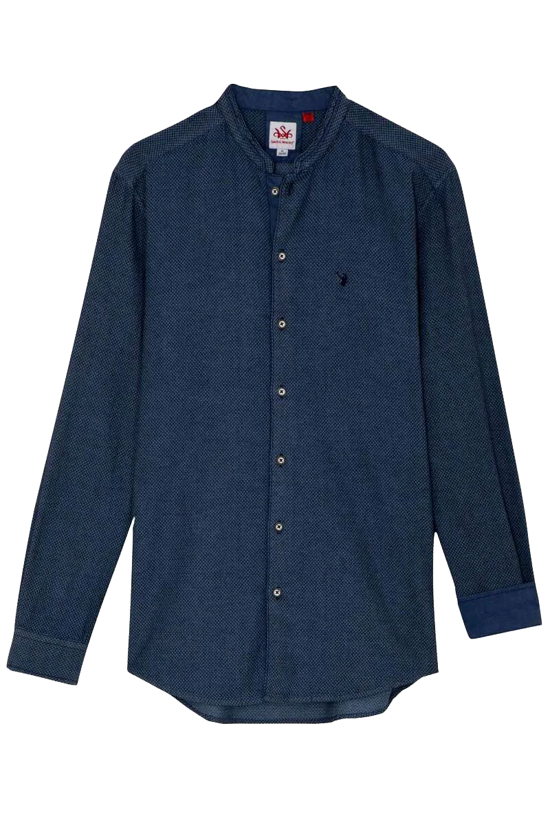 Trachtenhemd Stehkragen Slim fit