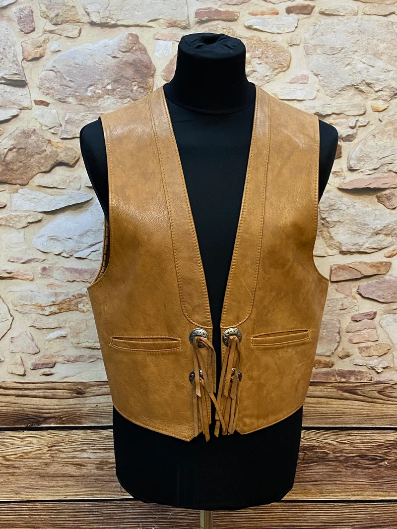 Lederweste - Westernstil - Vintage