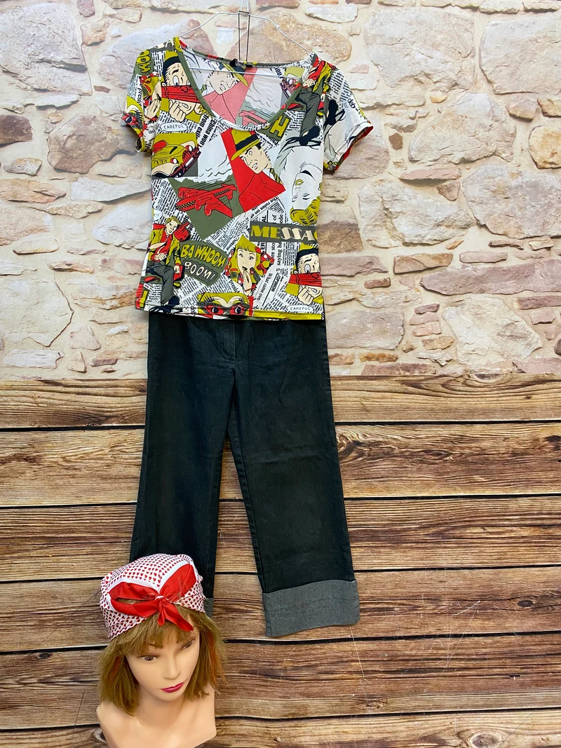 Dreiteiliges Vintage Rockabella Outfit, Gr. 34