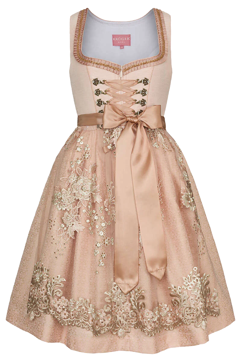 Mini-Dirndl mit Paillettenschürze