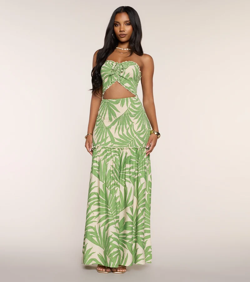 Coconut Coast Cutout Maxi Dress