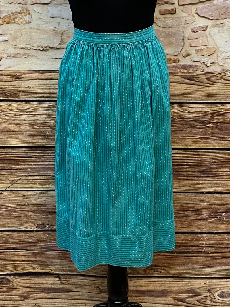 Vintage Dirndlschürze türkis - mittellang