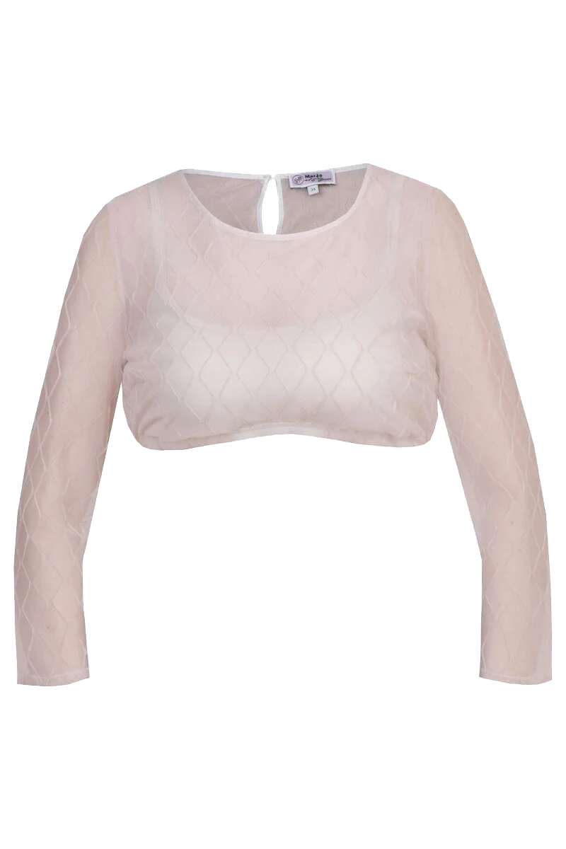 Dirndlbluse mit 3/4-Ärmeln